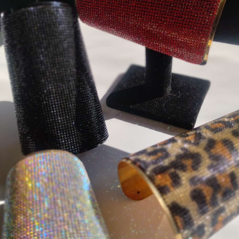 Sparkling Rhinestone Translucent Wrist Cuff - Picture 5 of 6